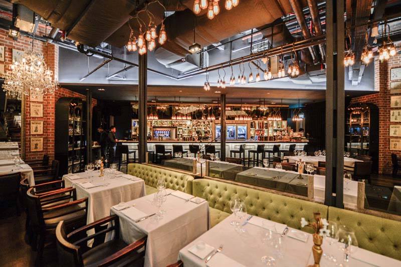 Private dining area at OSO Ristorante
