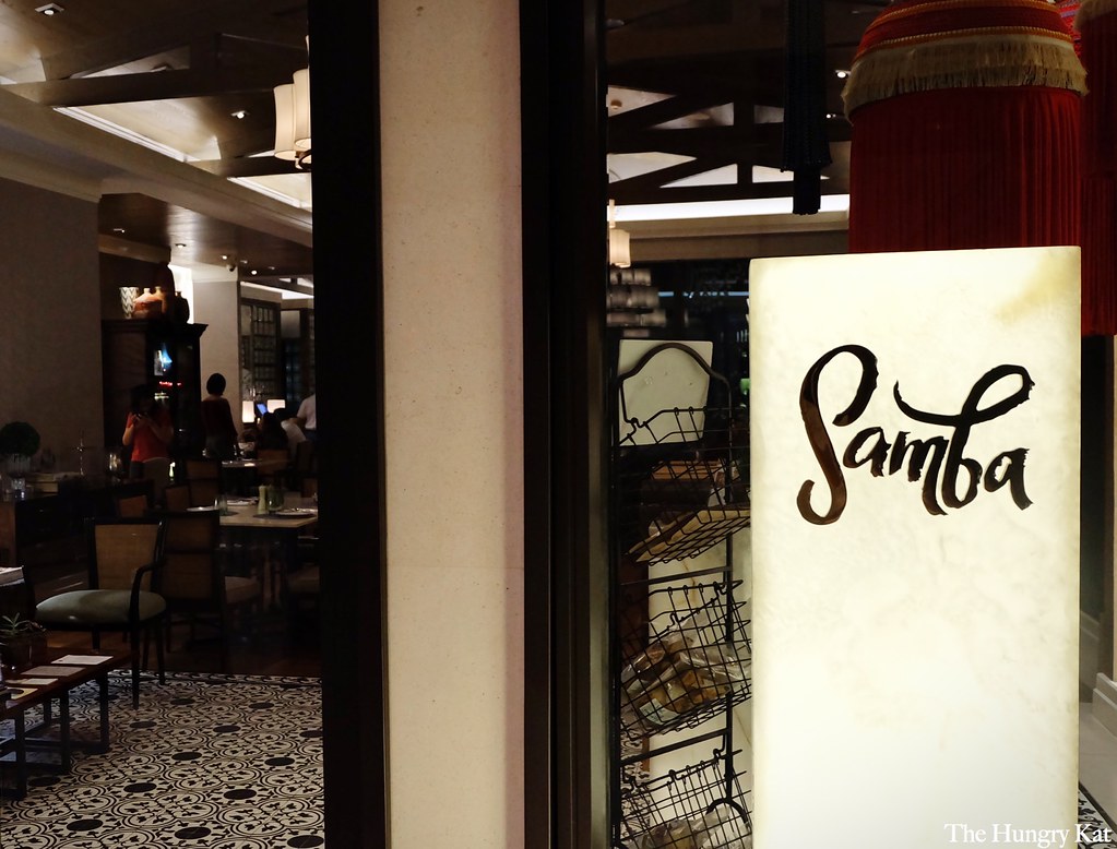 Samba restaurant entrance sign