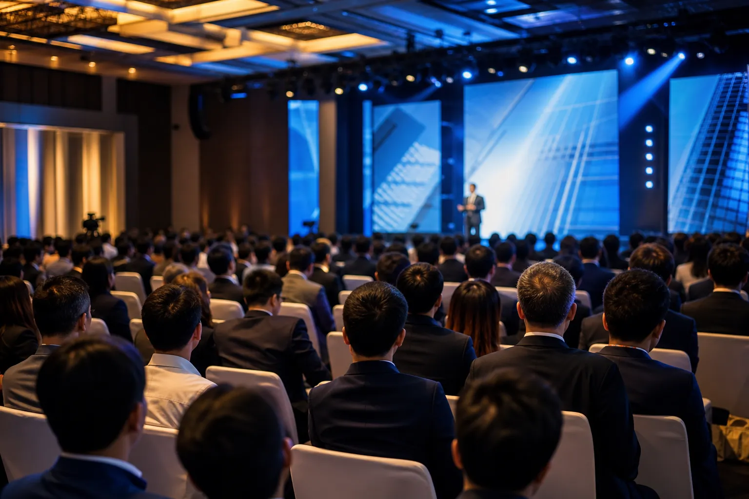 Audience of business executives at a DigitalNow Asia summit